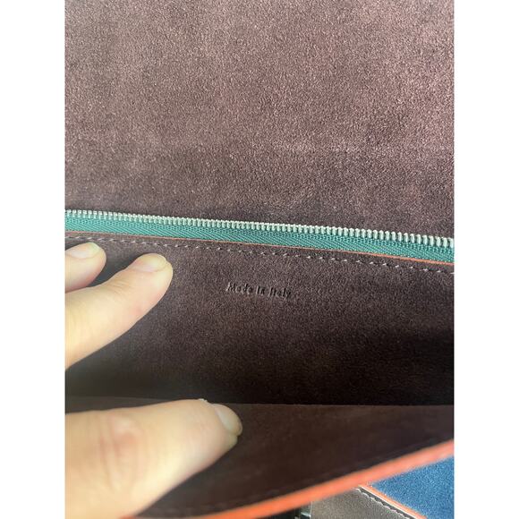 Celine Diamond envelope clutch green and blue - Picture 7 of 16